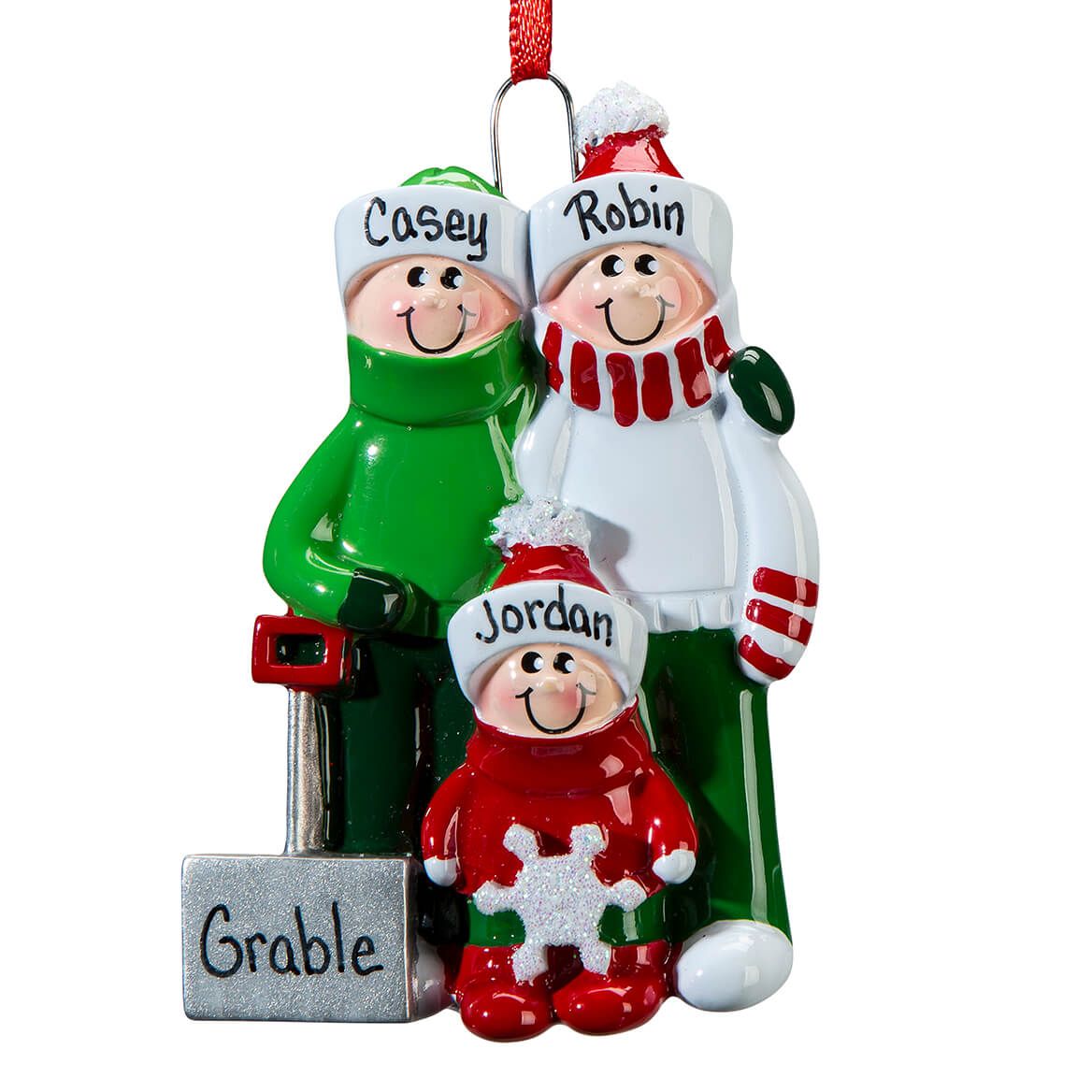 Personalized Shoveling Family Ornament + '-' + 364888