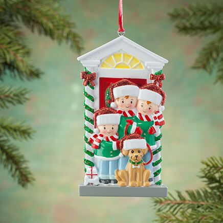 Family and Dog Ornament, Family of 3-364963