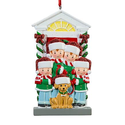 Family and Dog Ornament, Family of 4-364964