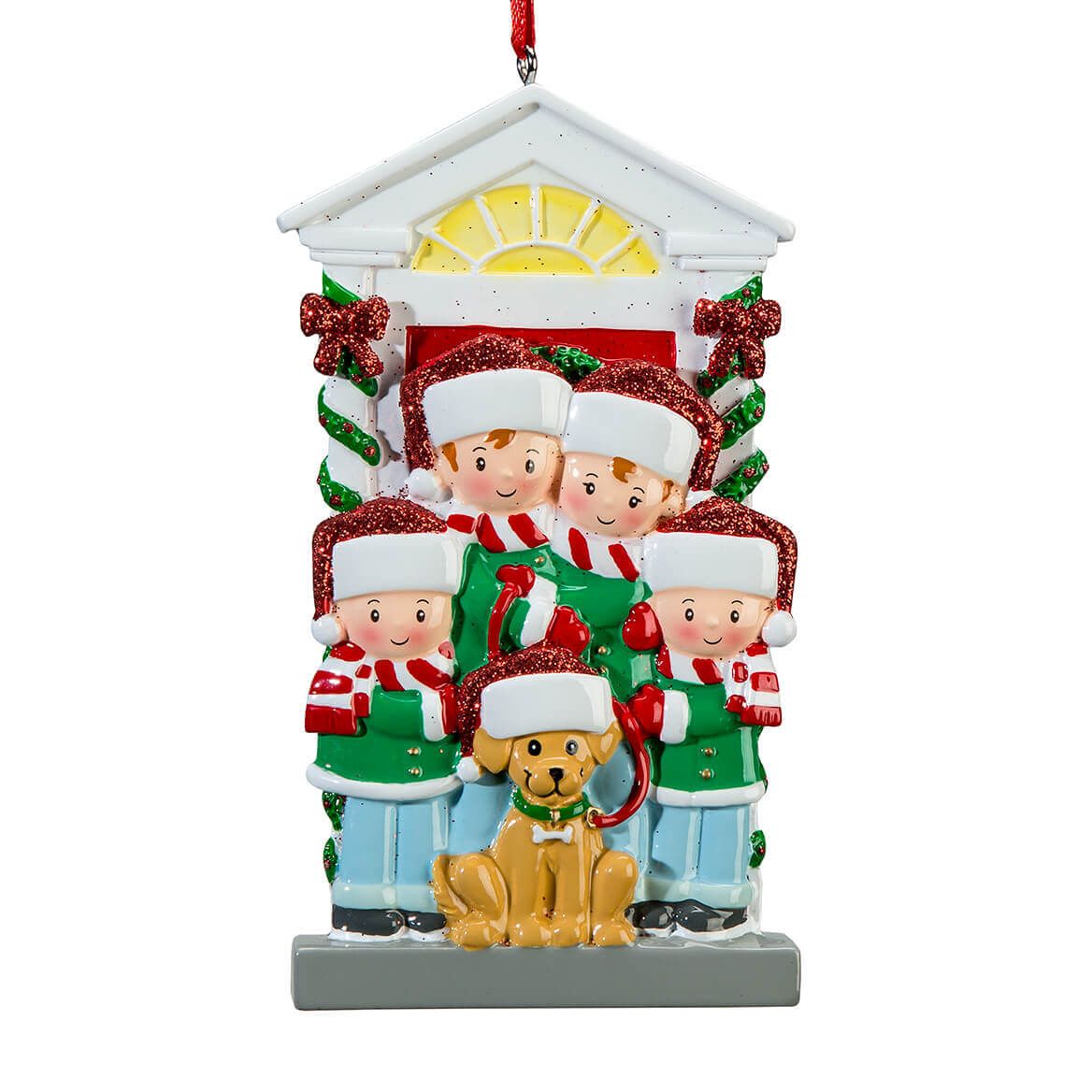 Family and Dog Ornament, Family of 4 + '-' + 364964