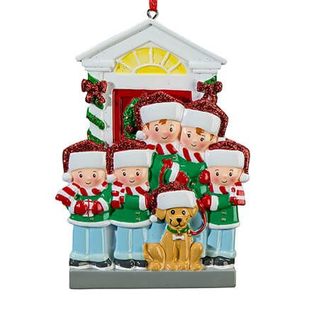 Family and Dog Ornament, Family of 5-364965