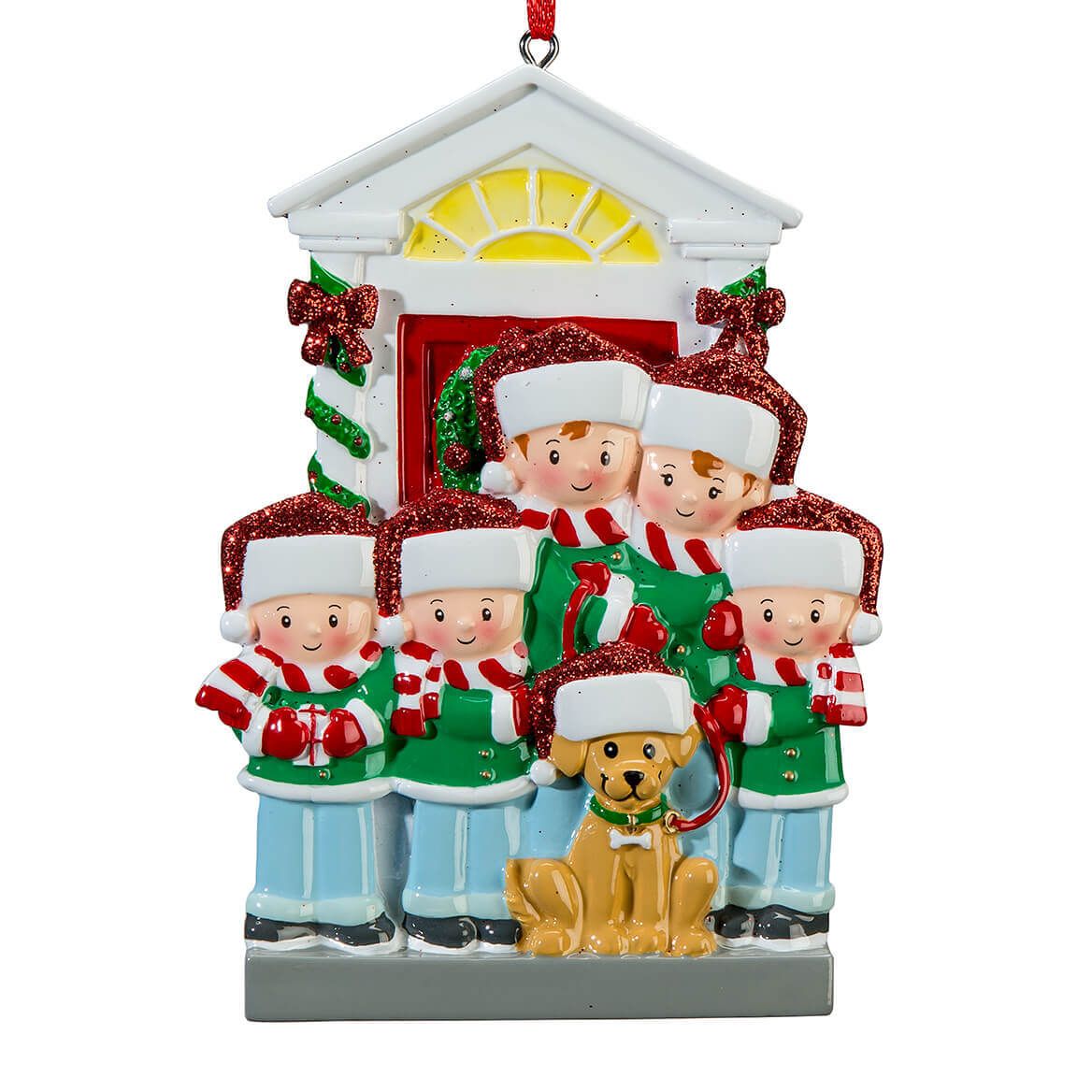 Family and Dog Ornament, Family of 5 + '-' + 364965