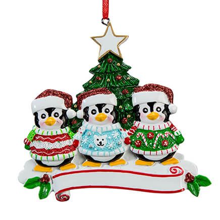 Penguins in Ugly Sweaters Ornament, Family of 3-364968