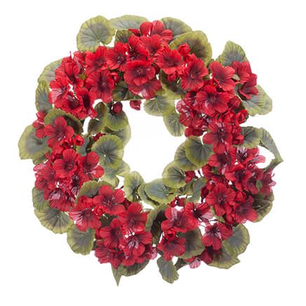 14" Geranium Wreath by OakRidge™-365030