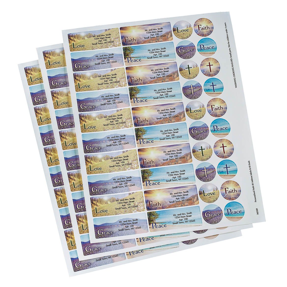 Personalized Faith Labels & Envelope Seals 60 + '-' + 365589