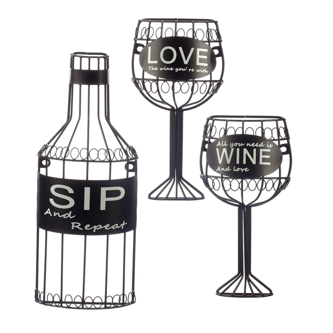 3 Piece Sip,Wine &Love Wall Hanging Set by HomeStyle Kitchen + '-' + 365647