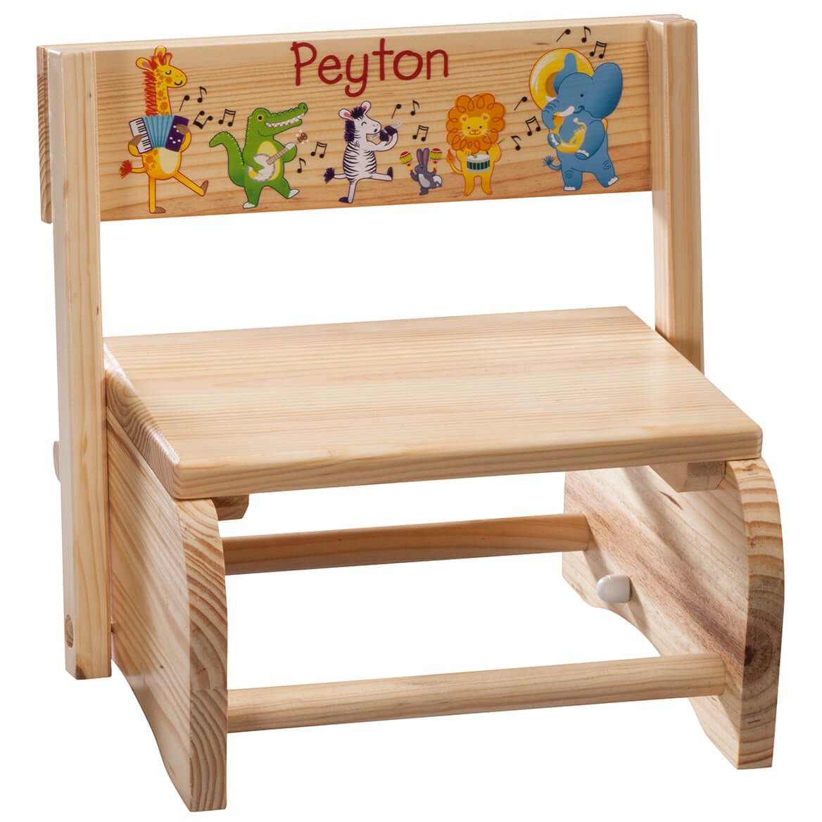 Personalized Children's Musical Animals Step Stool + '-' + 365659