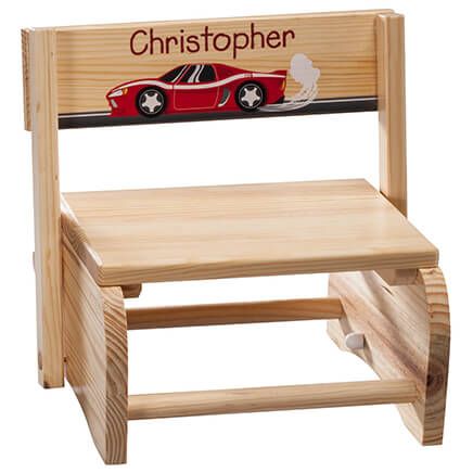 Personalized Children's Racecar Step Stool-365669