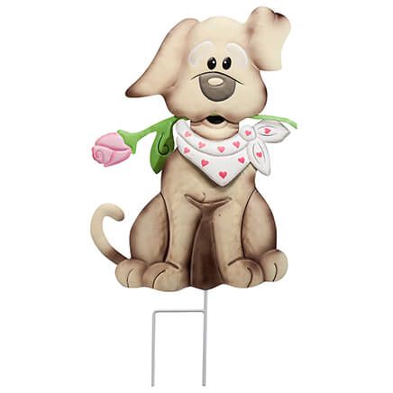 Metal Valentine's Puppy Stake by Fox River Creations™-365855