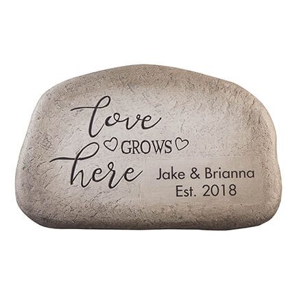 Personalized Love Grows Here Garden Stone-365858