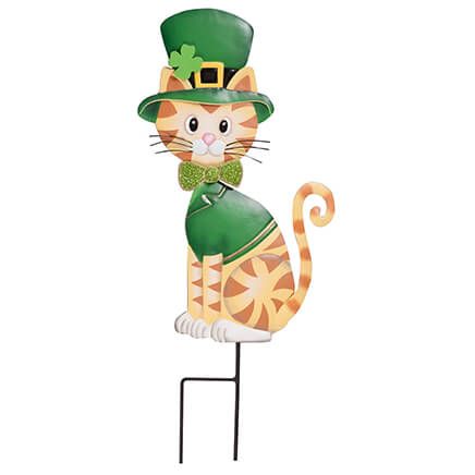 Metal St. Patrick's Day Cat Stake by Fox River Creations™-365859