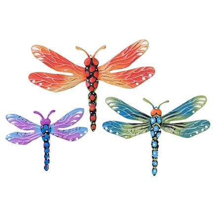 Metal Dragonfly Plaques, Set of 3 by Fox River™ Creations-365866