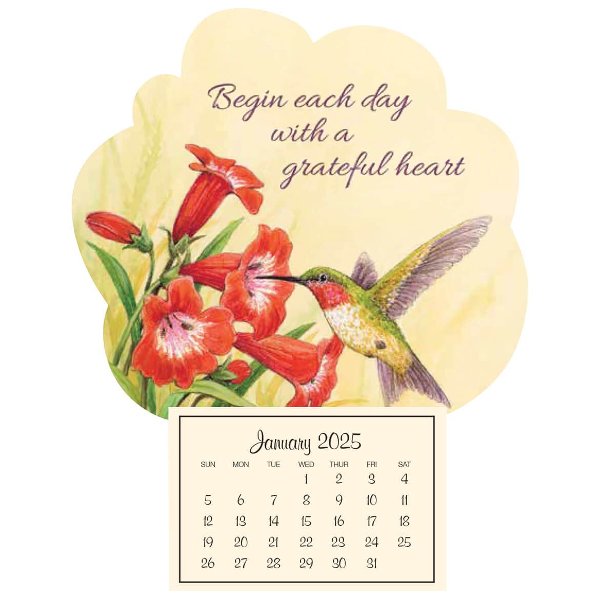 Mini Magnetic Calendar Grateful Hummingbird + '-' + 367575
