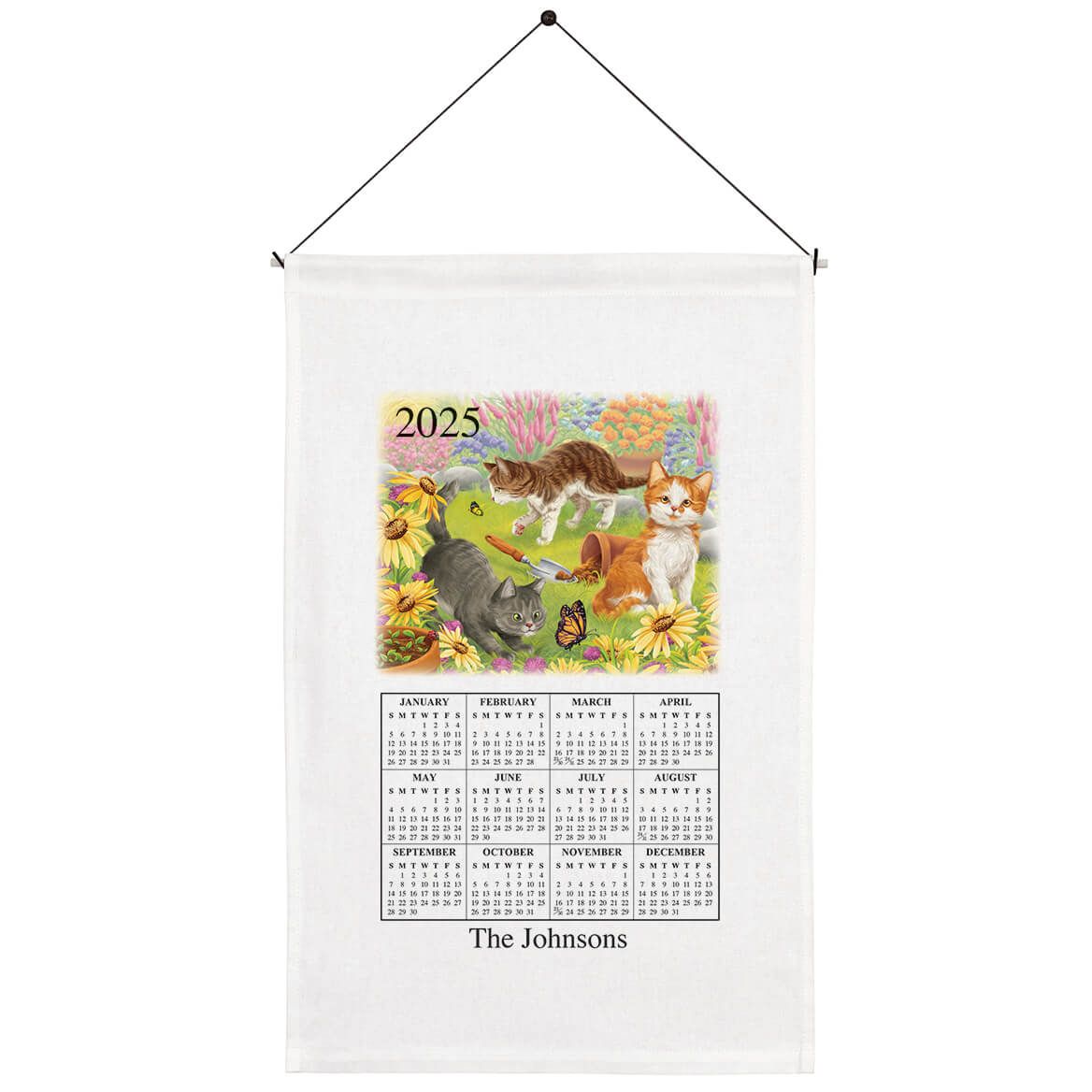 Personalized Playful Kittens Calendar Towel + '-' + 367668