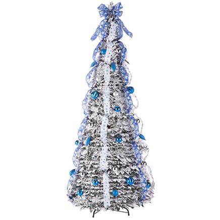 7' Snow Frosted Winter Style Pull-Up Tree by Holiday Peak™-367933