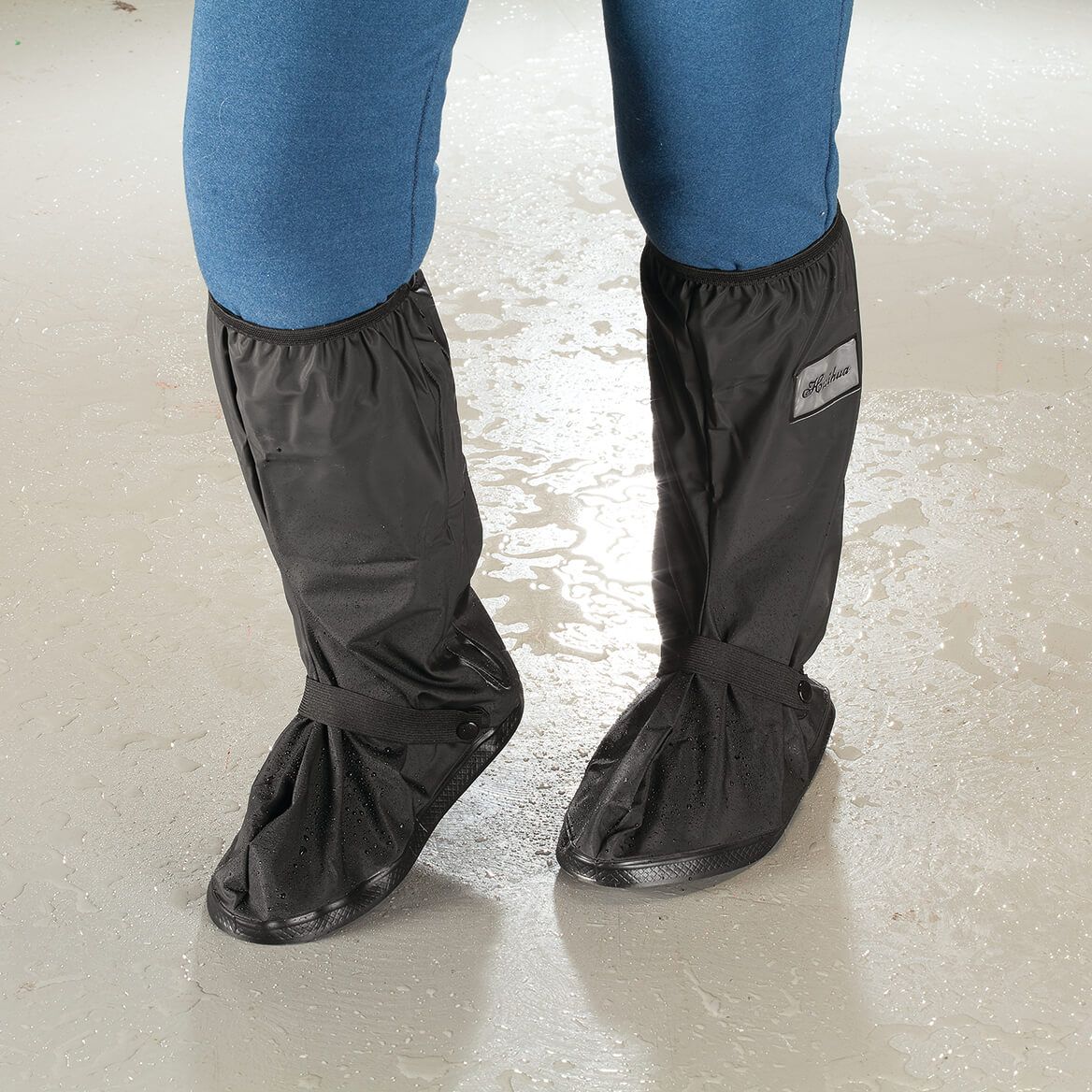 thumbnail image 2 of Shoe Covers Waterproof Waterproof Rain Shoe Covers - Reusable Galoshes For Men & Women (Black Small) Waterproof Shoe Cover 2 of 14