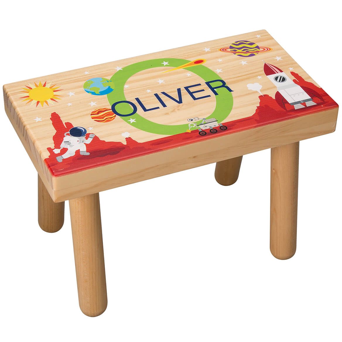 Personalized Space-Themed Children's Step Stool + '-' + 368056
