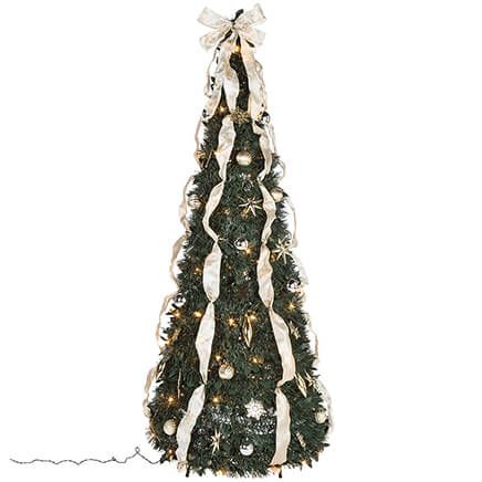 6' Silver & Gold Pull-Up Tree by Holiday Peak™     XL-368087
