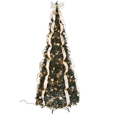 7' Silver & Gold Pull-Up Tree by Holiday Peak™        XL-368088