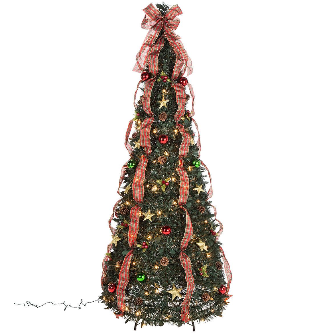 6' Plaid Pull-Up Tree by Holiday Peak™         XL + '-' + 368143