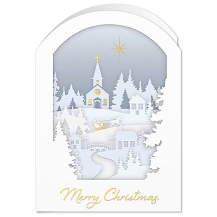 Personalized Papercut Collage Christmas Card Set of 20-368251