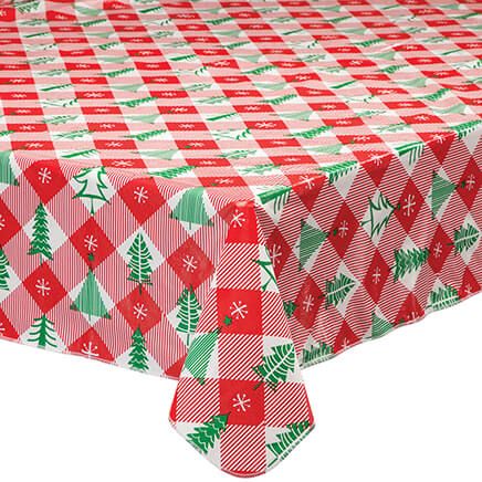 Vintage Holiday Tree Vinyl Table Cover by Chef's Pride™-368353