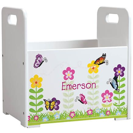 Personalized Flowers & Butterflies Book Caddy-368441