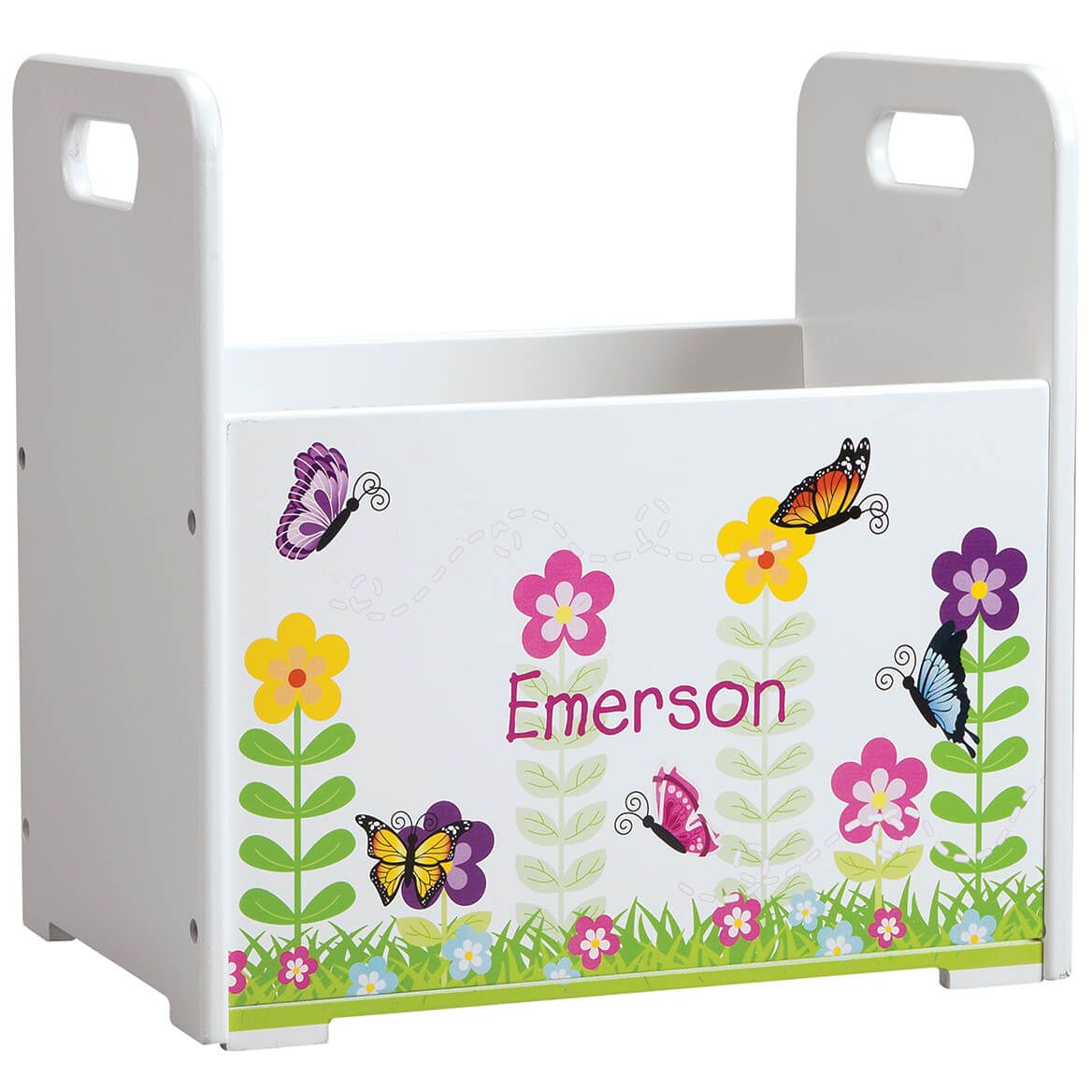 Personalized Flowers & Butterflies Book Caddy + '-' + 368441