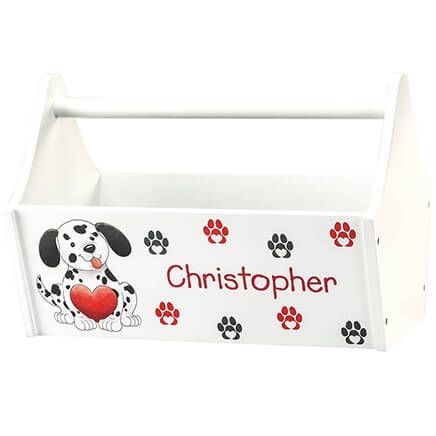 Personalized Puppy Hearts Toy Caddy-368829