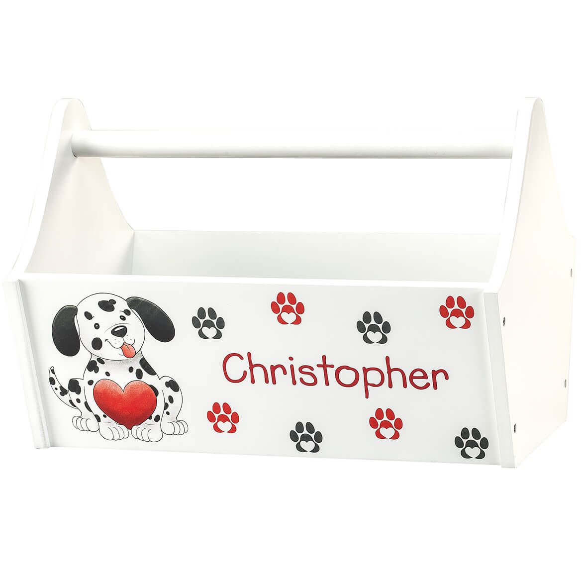 Personalized Puppy Hearts Toy Caddy + '-' + 368829