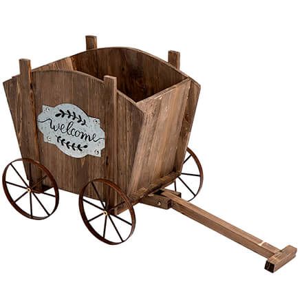 Welcome Wagon Wooden Planter Box-368961