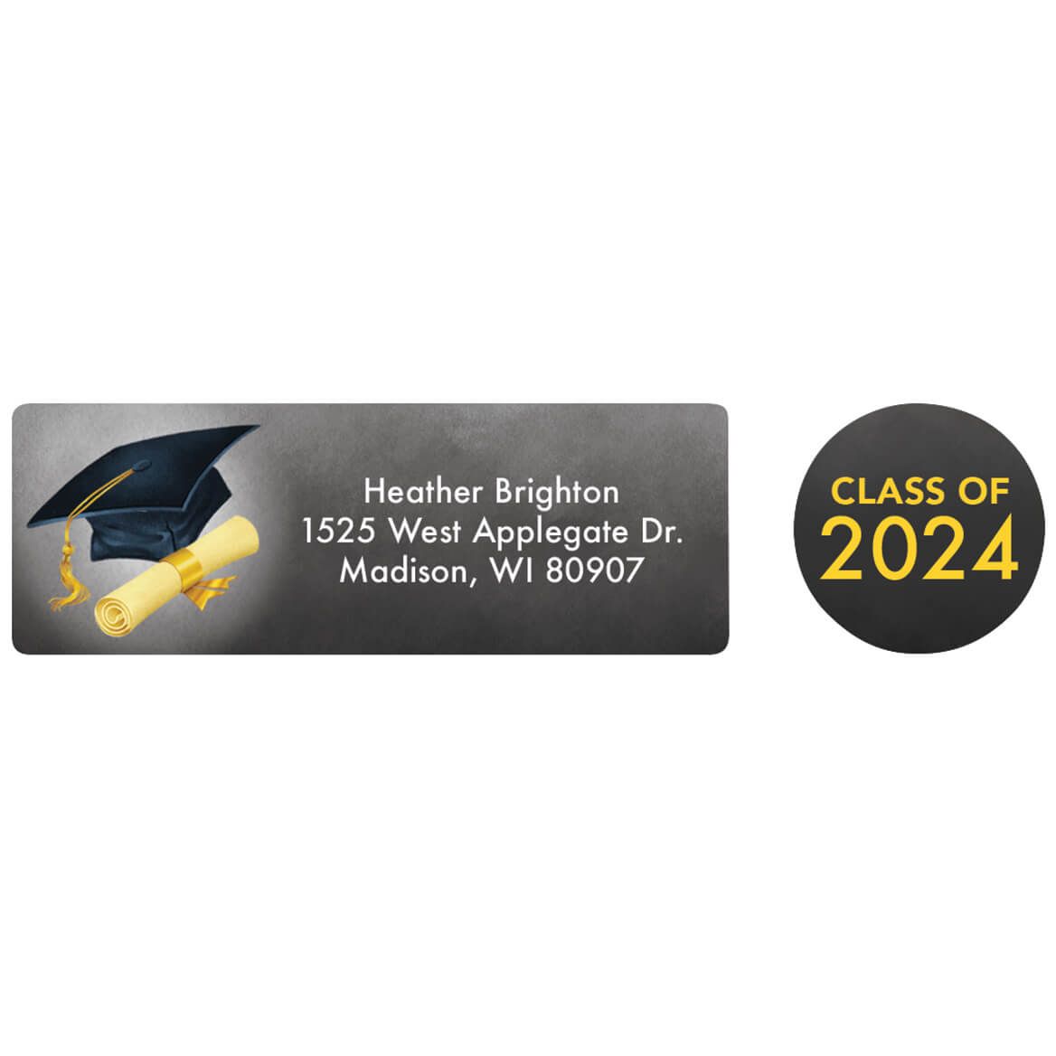 Personalized Graduation Labels & Envelope Seals 60 + '-' + 369011