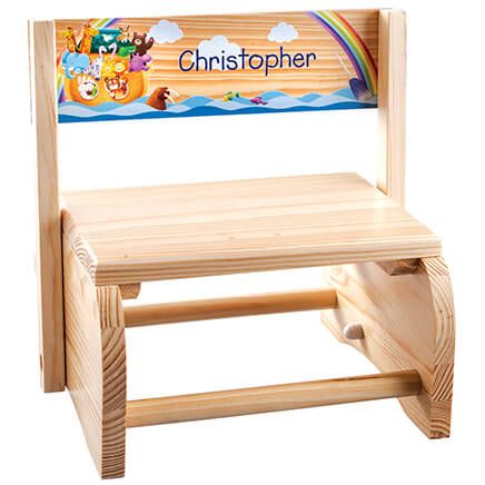 Personalized Natural Noah's Ark Step Stool-369044