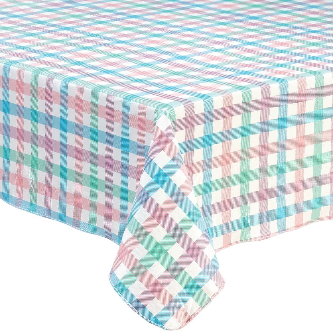 Spring Breeze Checked Vinyl Table Cover + '-' + 369144
