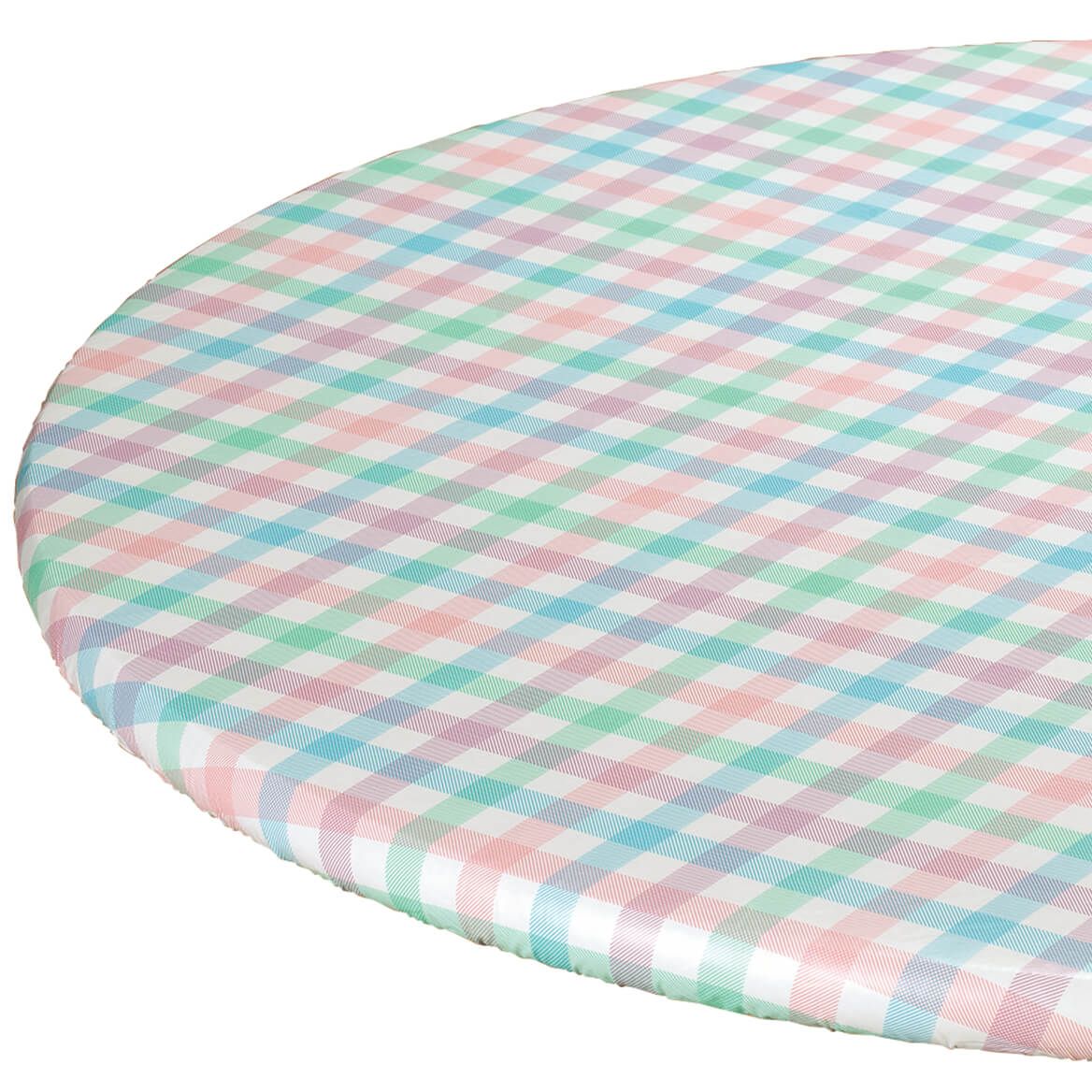Spring Breeze Checked Vinyl Elasticized Table Cover + '-' + 369145