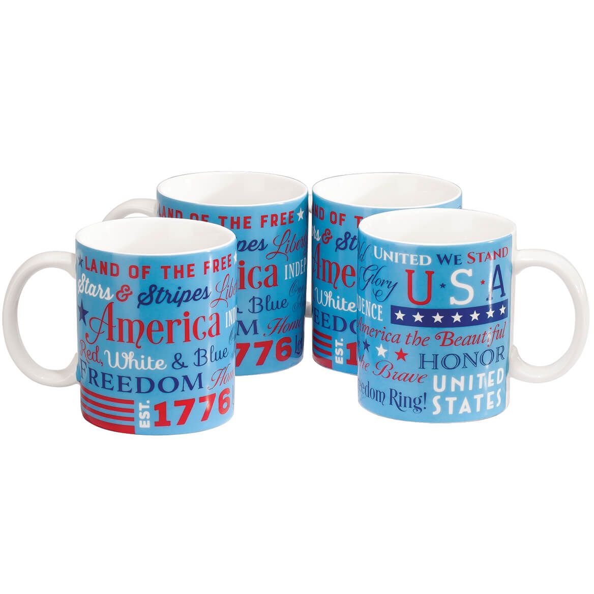 American Patriot Mugs Set of 4 + '-' + 369388
