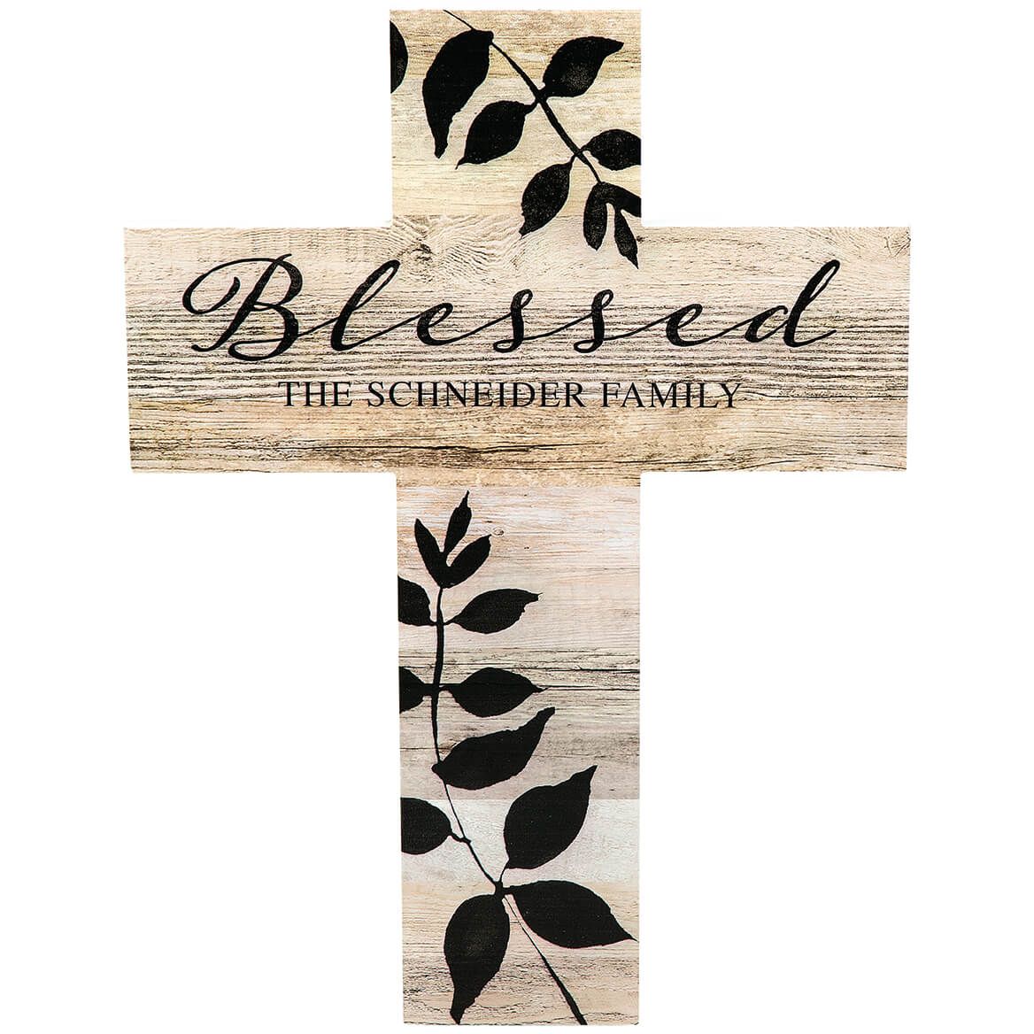 Personalized Rustic Style Cross, Blessed + '-' + 369436