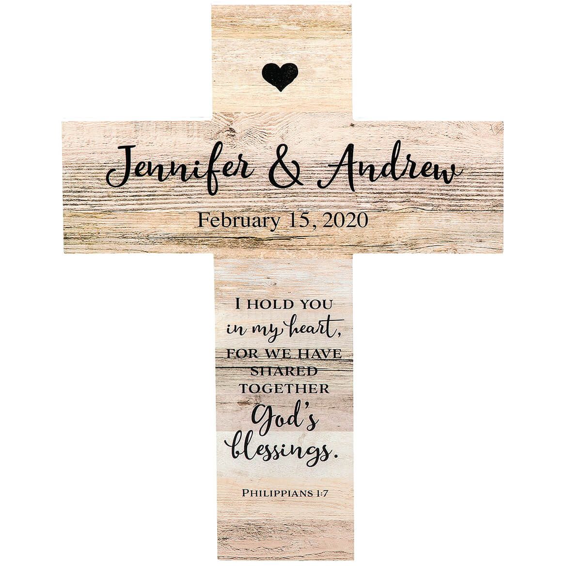 Personalized Rustic Style Cross, Couples + '-' + 369438