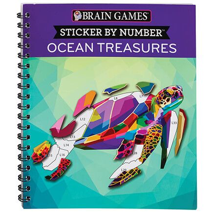Brain Games® Sticker By Number Ocean Treasures-369624