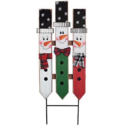 Snowman Fence Yard Stake by Fox River™ Creations-369642