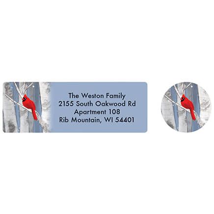 Personalized Snowy Birch Labels and Envelope Seals 20-370165