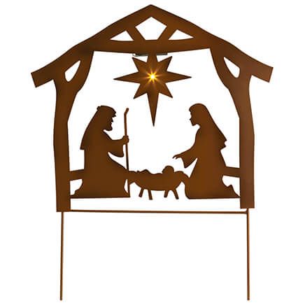 Metal Solar Nativity Scene Yard Stake by Fox River™ Creation-370324