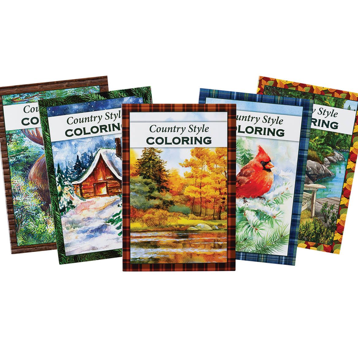 Country Style Coloring Books Set of 5 + '-' + 370346