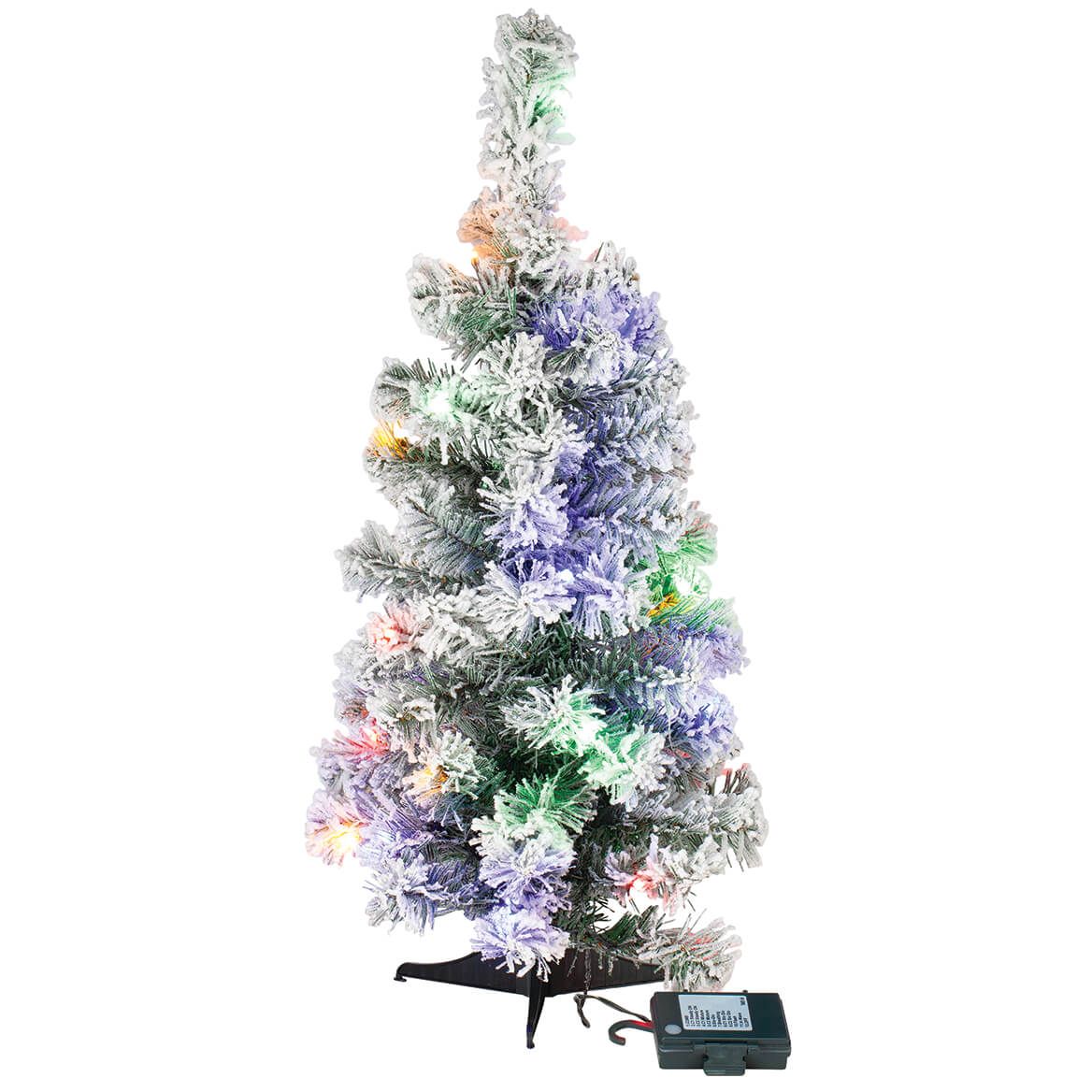 2' Color-Changing Flocked Tree Holiday Peak™ + '-' + 370700