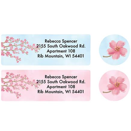 Personalized Blossoms Label and Envelope Seal Set-370822