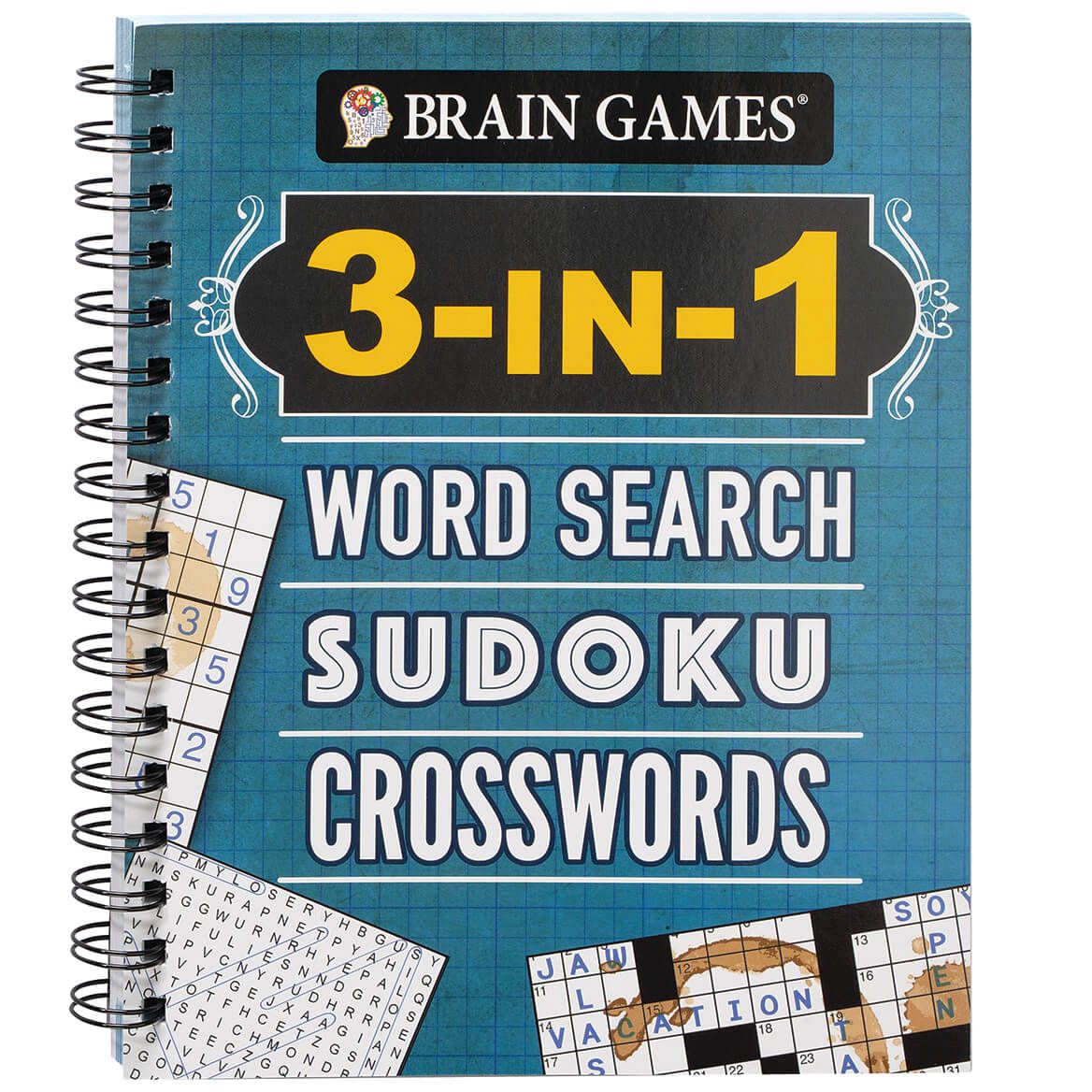 Brain Games® 3-in-1 Word Search, Sudoku, Crosswords Book + '-' + 371344