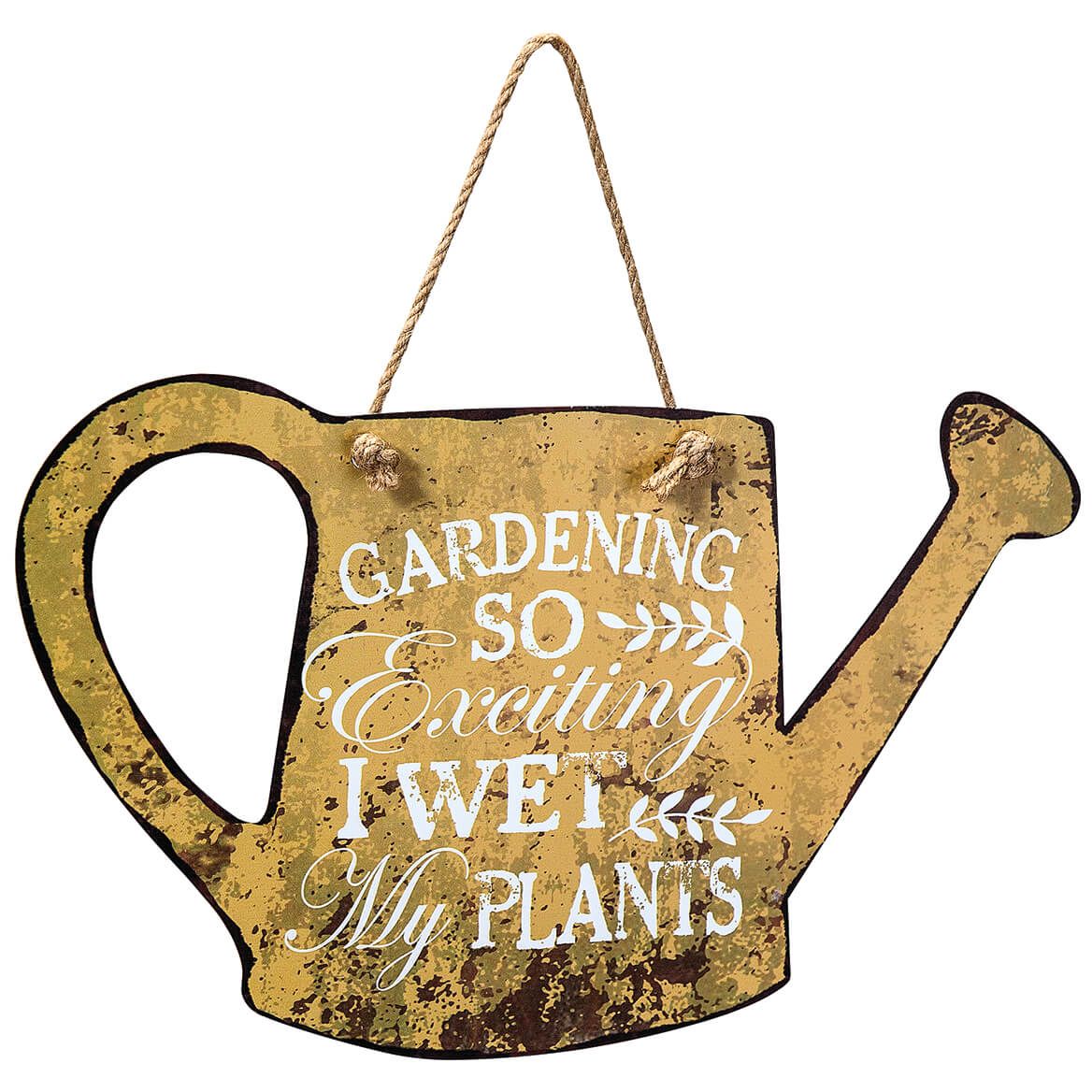 Metal "I Wet My Plants" Watering Can by Fox River™ Creations + '-' + 371435