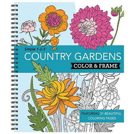 Simple 1-2-3™ Country Gardens Color & Frame Book-371542