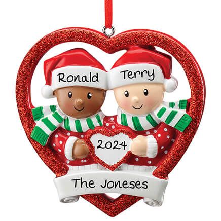 Personalized Biracial Couple Ornament-371678