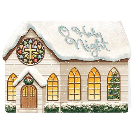 Die Cut Chapel Christmas Card Set of 20-371899